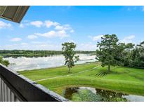 Scenic lake view from a balcony overlooking a grassy area at 1052 Lotus Cove Ct # 743, Altamonte Springs, FL 32714