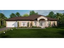 One-story home with brown roof, light beige walls, and landscaping at 209 N Pine Ave, Oviedo, FL 32765