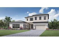 Two-story home with modern design and landscaping at 9440 Golden Laurel Ln, Orlando, FL 32827