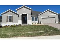 Two-story house with gray siding, shutters, and a two-car garage at 3279 Roseville Dr, Apopka, FL 32712