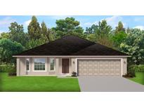 One-story home with a two-car garage and landscaped lawn at 4332 Sagefield Dr, St Cloud, FL 34773
