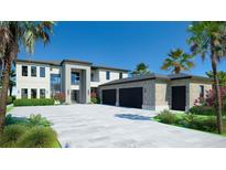 Luxury home with three-car garage and palm trees at 10345 Hart Branch Cir, Orlando, FL 32832