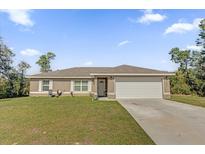 One-story home with a white garage door and large yard at 16863 Sw 29Th Terrace Rd, Ocala, FL 34473