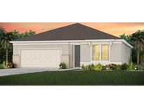 One-story home with a two-car garage and landscaped lawn at 5559 Flame Vine Way, St Cloud, FL 34771