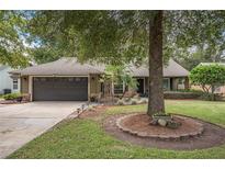 Single-story house with a two-car garage and a large tree in the front yard at 328 Sterling Rose Ct, Apopka, FL 32703