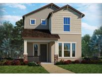 Two-story home with taupe siding, brown roof, and landscaping at 11940 Bracco St, Winter Garden, FL 34787
