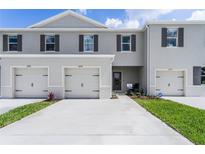 Modern two-story townhome with attached garage and landscaped front yard at 3313 Private Oak Dr, Apopka, FL 32703