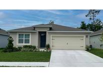 One-story home with a two-car garage and landscaped lawn at 4133 Giorgio Dr, Winter Haven, FL 33884