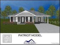 Patriot Model home exterior boasts a modern design, single-story layout, and covered carport at 293 Sw Ridgewood Rd, Dunnellon, FL 34431