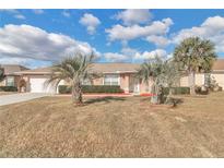 Charming single-story home with a lush front lawn and palm trees at 5239 Se 92Nd Street, Ocala, FL 34480