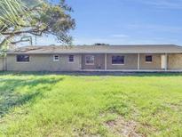 Large backyard with grassy area behind the house at 2101 Warrens Ave, Maitland, FL 32751