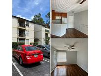 Exterior view of an apartment building with parking at 1940 Lake Atriums Cir # 96, Orlando, FL 32839