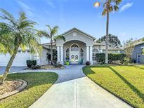 Beautiful home exterior with landscaped yard and palm trees at 3221 Bayview Ln, St Cloud, FL 34772
