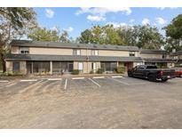 Tan colored building exterior with parking lot and landscaping at 411 Sheoah Blvd # 37, Winter Springs, FL 32708