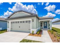 One story house with light green exterior and two-car garage at 3805 Corsican Pl, Lake Alfred, FL 33850