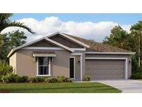 One-story home with a two-car garage and neutral color scheme at 1624 Marksman Rd, Eagle Lake, FL 33839