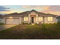 One-story home with attached garage and well-maintained landscaping at 840 S Palm Ave, Frostproof, FL 33843