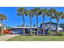 Two-story home with gray siding and palm trees at 3 Wisteria Dr, Ormond Beach, FL 32176