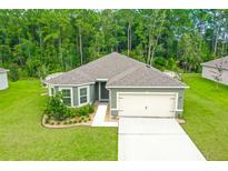 One-story home with a two-car garage and landscaped yard at 370 Sunset Point Dr, Ormond Beach, FL 32174