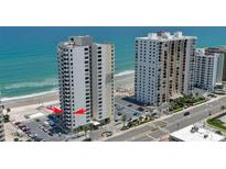 Oceanfront high-rise building with a beachfront pool at 2987 S Atlantic Ave # D060, Daytona Beach, FL 32118