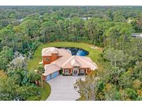Luxury home with circular driveway and pond at 3344 S Ridgewood Ave, Port Orange, FL 32129