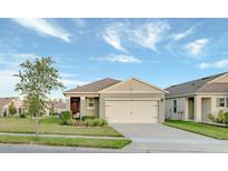 One-story house with a two-car garage and well-manicured lawn at 384 Lady Bella Pl, Deland, FL 32724