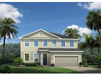 Two-story house with gray siding, gray roof, and a two-car garage at 5724 Freshwater Canyon Dr, St Cloud, FL 34771
