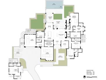 Spacious floor plan includes 4 bedrooms, a large great room, and an outdoor living area at 36421 N 105Th Pl, Scottsdale, AZ 85262