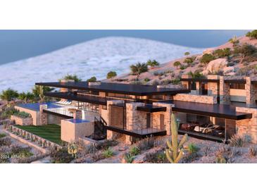 Modern home with expansive views and desert landscaping at 22803 N Via Ventosa Dr, Scottsdale, AZ 85255