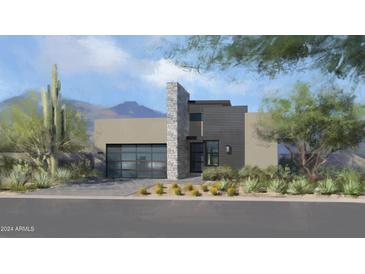 Modern home exterior with contemporary design and landscaping at 18558 N 92Nd Pl, Scottsdale, AZ 85255