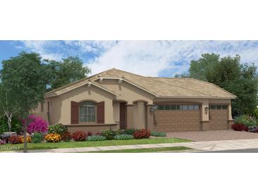 One-story home with two-car garage and landscaping at 16214 W Questa Dr, Surprise, AZ 85387