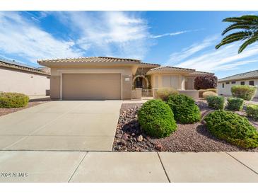 One-story home with desert landscaping and two-car garage at 15916 W Zinnia Ct, Surprise, AZ 85374