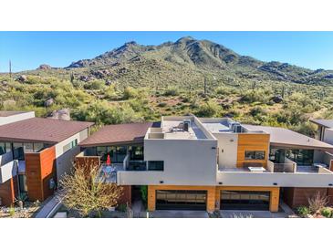 Modern townhouses with rooftop decks and mountain backdrop at 6525 E Cave Creek Rd # 18, Cave Creek, AZ 85331