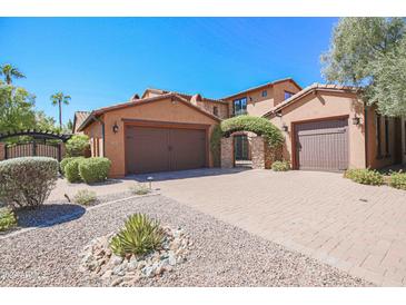 Tuscan style home with double garage and gated entry at 17808 N 57Th Pl, Scottsdale, AZ 85254