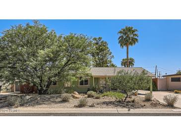 Ranch style home with mature trees and a desert landscape at 2809 N 70Th St, Scottsdale, AZ 85257