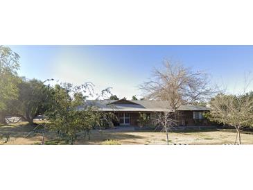 Ranch style home with mature trees and a large front yard at 7901 W Missouri Ave, Glendale, AZ 85303