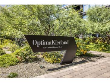Optima Kierland building sign at 7120-7180 East Kierland Blvd at 7180 E Kierland Blvd # 314, Scottsdale, AZ 85254