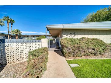 Mid-century building exterior with walkway at 6834 E 4Th St # 8, Scottsdale, AZ 85251