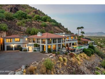 Luxury home on hillside with pool and mountain views at 4636 E Moonlight Way, Paradise Valley, AZ 85253