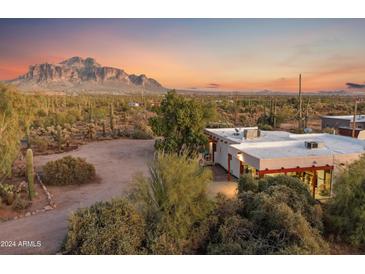 Desert landscape with mountain views and a casita at 1575 E Moon Vista St, Apache Junction, AZ 85119