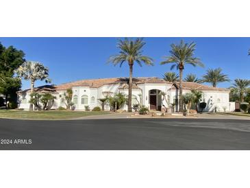 Stunning home exterior with palm trees and a large driveway at 2222 N Val Vista Dr # 3, Mesa, AZ 85213