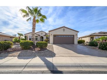 Single-story home with desert landscaping and two-car garage at 16933 W Oasis Springs Way, Surprise, AZ 85387