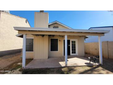 Covered patio with fire pit, great for outdoor entertaining at 530 N Oakland --, Mesa, AZ 85205