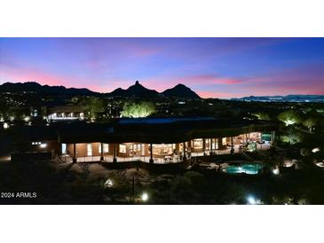 Luxury home with pool and stunning sunset views at 9782 E Troon North Dr, Scottsdale, AZ 85262