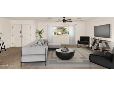 Bright living room with comfy seating and modern decor at 6801 S Palm Dr, Tempe, AZ 85283