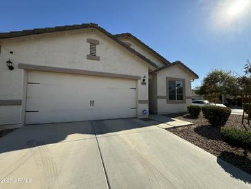 One-story house with a two-car garage and landscaped front yard at 20609 N Wilford Ave, Maricopa, AZ 85138