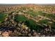 Aerial view of a lush golf course at 3119 S Prospector Cir, Gold Canyon, AZ 85118