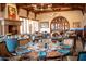 Upscale dining room with a round table and teal accents at 3119 S Prospector Cir, Gold Canyon, AZ 85118