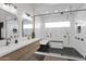 Modern bathroom with double vanity and a large walk-in shower at 0 N Bell Rd # 4, Queen Creek, AZ 85144