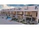Modern townhome community with private patios, pool, and rooftop decks at 6932 E 1St St, Scottsdale, AZ 85251